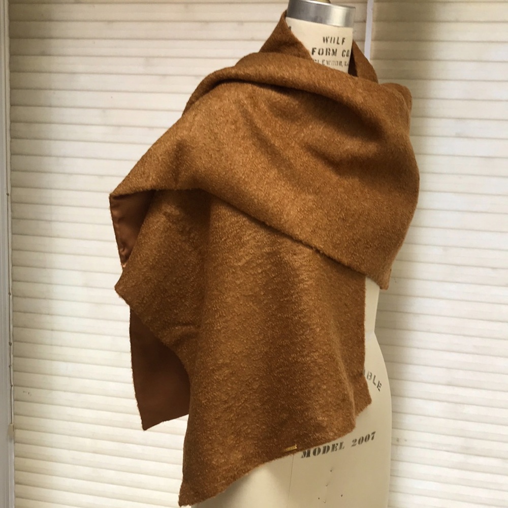 NWOT Devi kroel wool/ silk scarf in amber color.